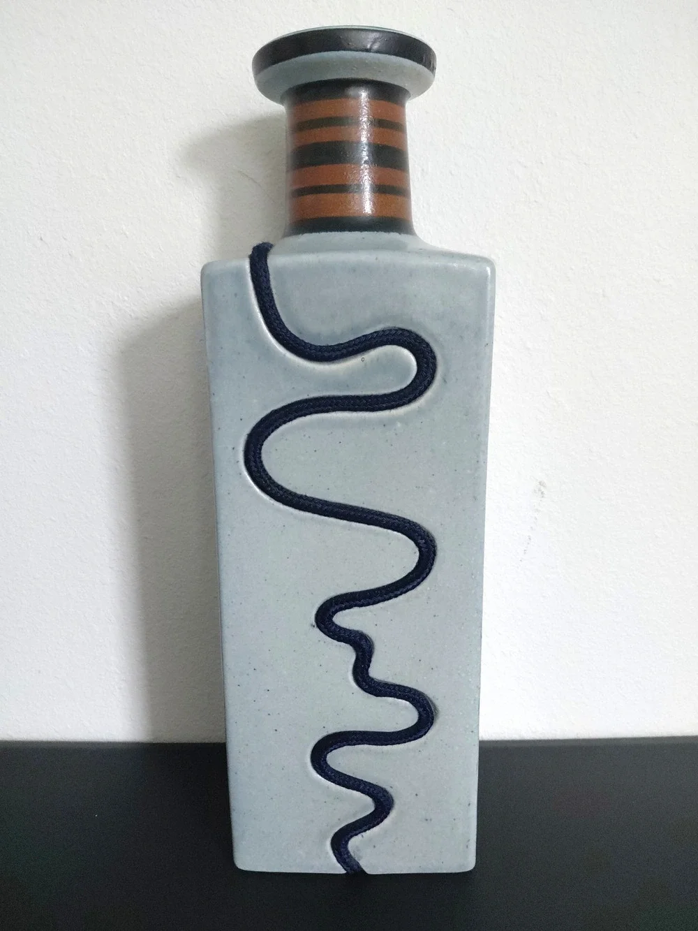 Lapid Israel Pottery Mid Century Inlaid 14